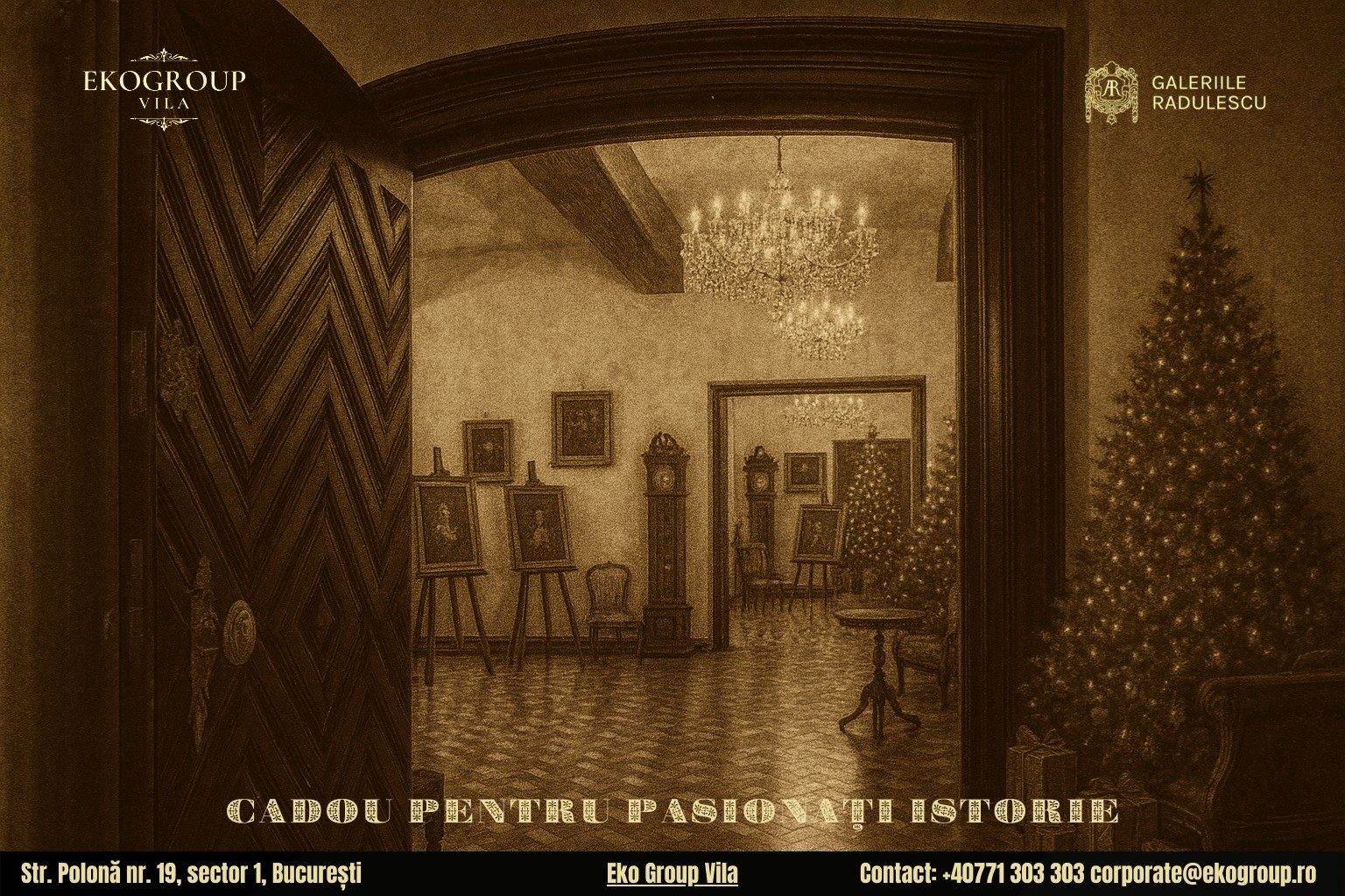 Cadou de Crăciun cu savoare culturală: acces inedit la expoziția Crăciunul anilor ’30 la Eko Group Vila